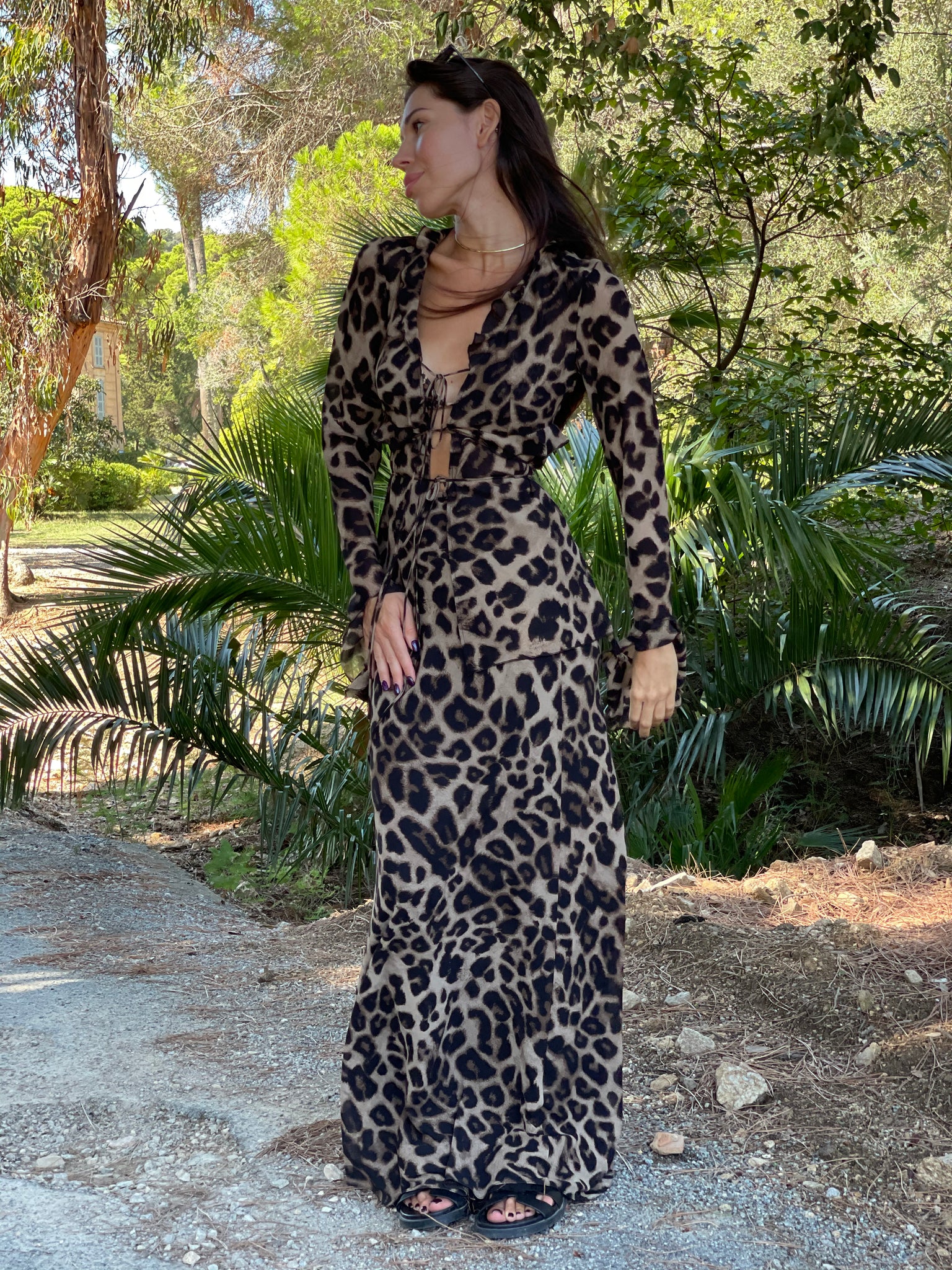 Leopard Chiffon Set