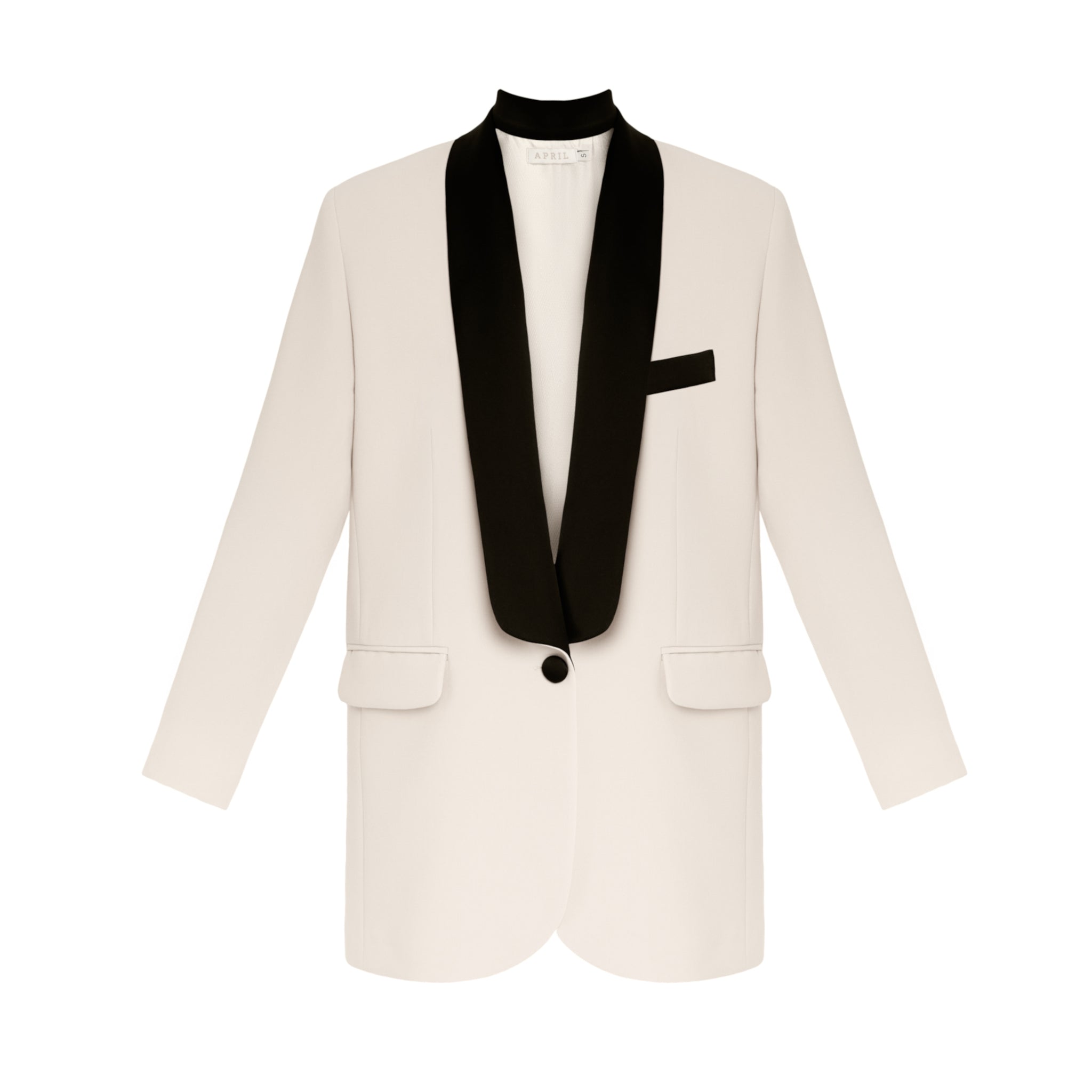 Dinner Choker Jacket  (White/Black)